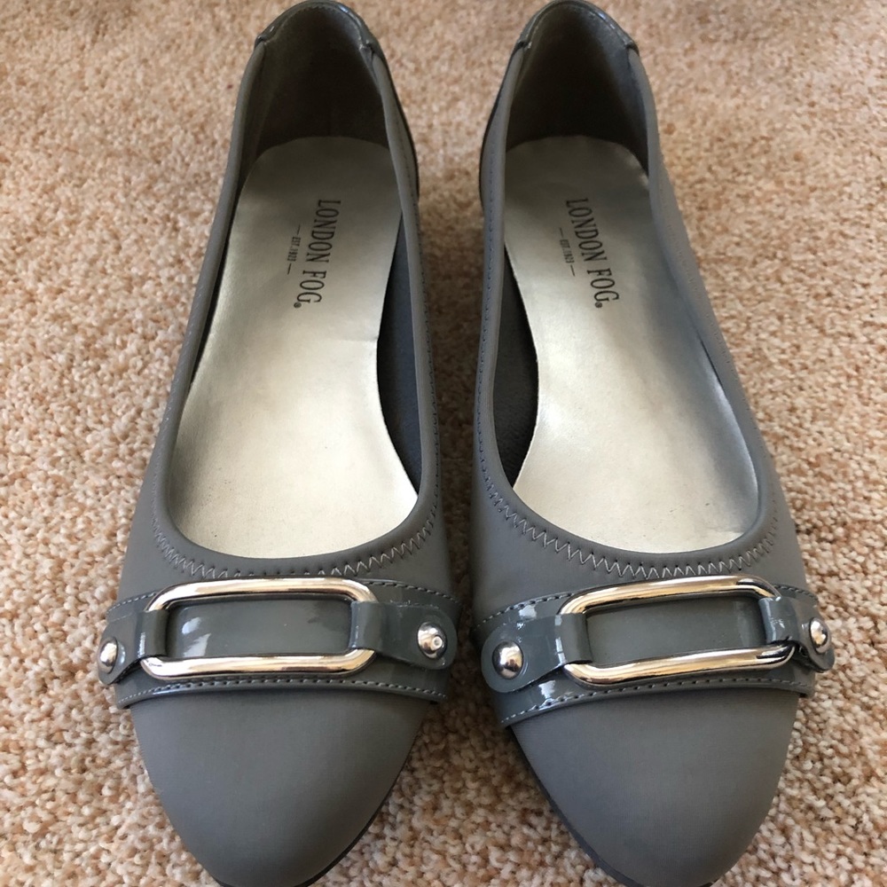 Sz 7.5 Gray London Fog Flats